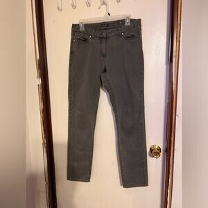 J McLaughlin gray denim jeans straight leg stretch size 8